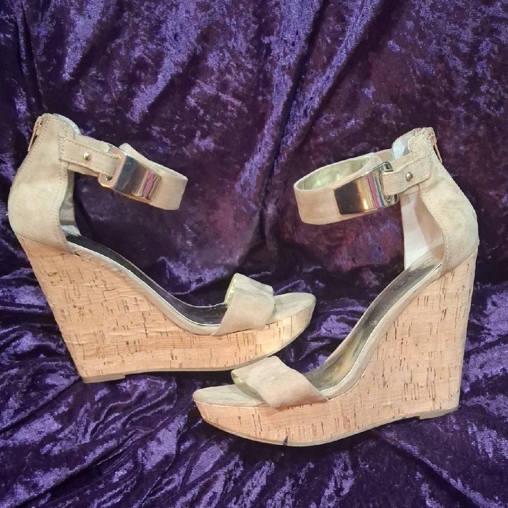 Cork Wedge Sandal Heels